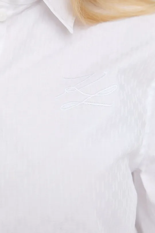 Бавовняна сорочка Karl Lagerfeld білий