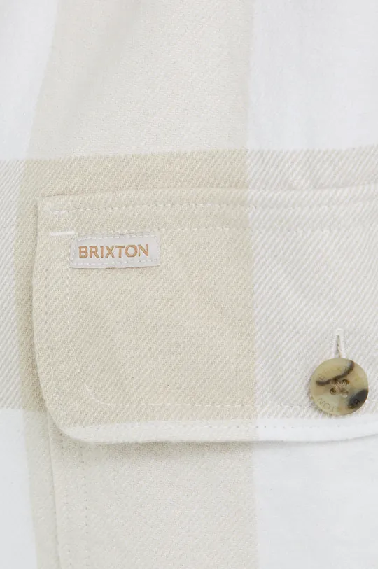 Βαμβακερό πουκάμισο Brixton μπεζ