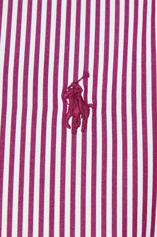 Βαμβακερό πουκάμισο Polo Ralph Lauren μωβ