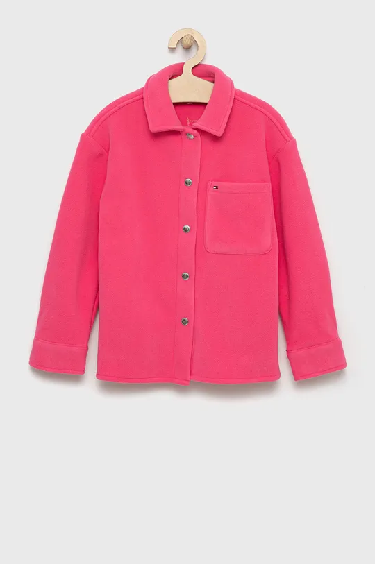 фіолетовий Дитяча флісова сорочка Tommy Hilfiger Для дівчаток