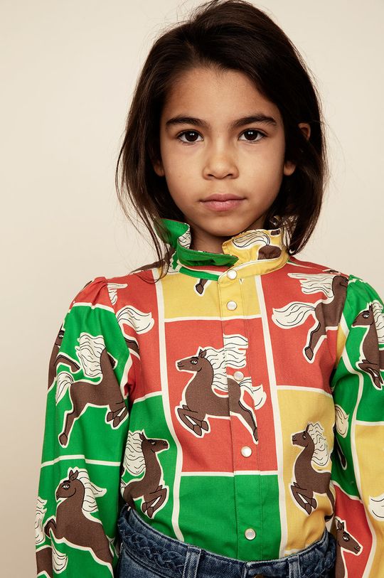 Mini Rodini koszula bawełniana dziecięca multicolor