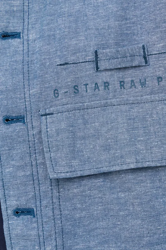 Πουκάμισο με μείγμα από λινό G-Star Raw σκούρο μπλε