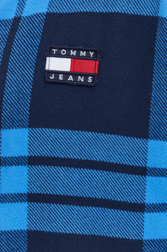 Βαμβακερό πουκάμισο Tommy Jeans σκούρο μπλε