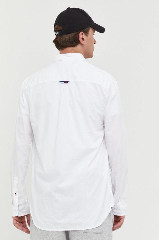 biela Bavlnená košeľa Tommy Jeans