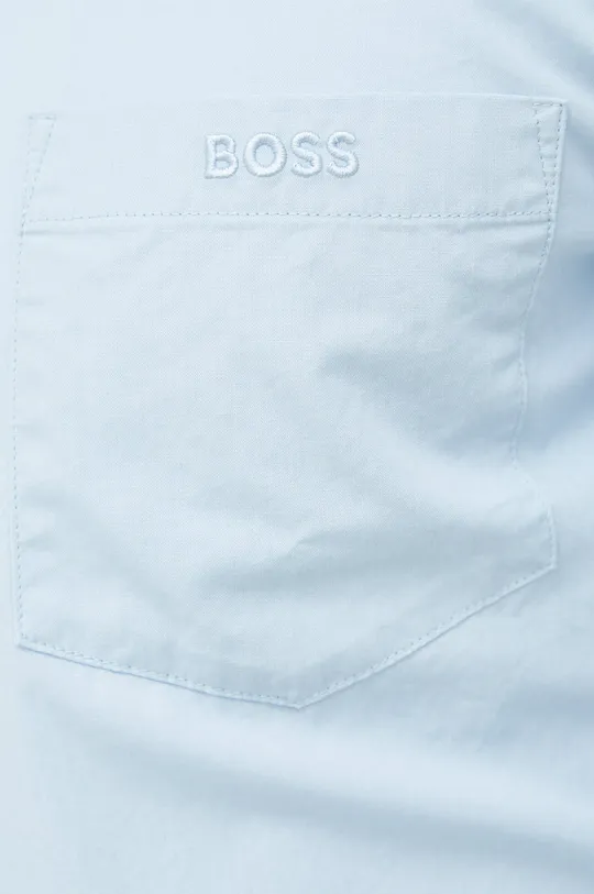 Παιδικό βαμβακερό πουκάμισο BOSS μπλε