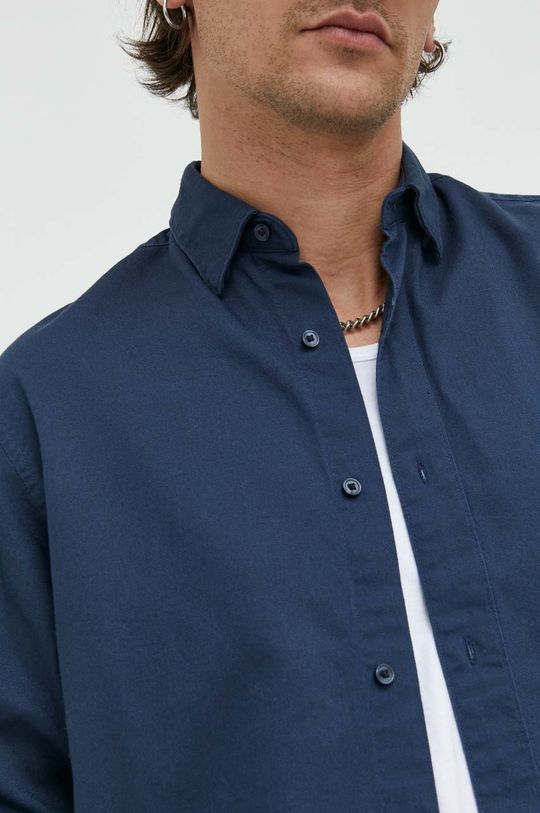 Bavlněné tričko Premium by Jack&Jones Dallas námořnická modř
