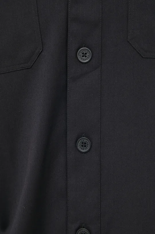 Armani Exchange koszula z domieszką wełny czarny