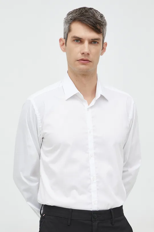 biały Karl Lagerfeld koszula bawełniana Męski