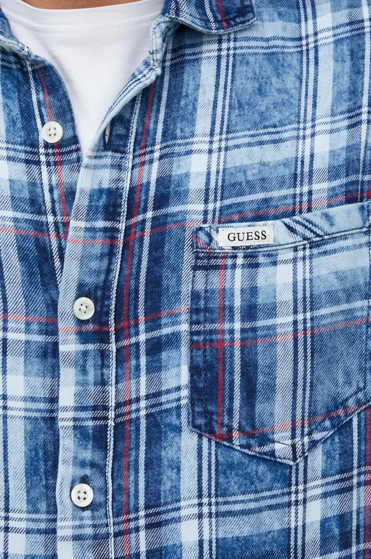 Βαμβακερό πουκάμισο Guess Ανδρικά