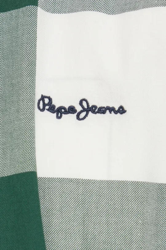 Βαμβακερό πουκάμισο Pepe Jeans πράσινο