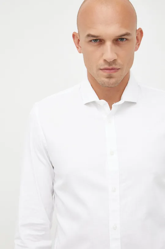 biela Bavlnená košeľa Pepe Jeans Pánsky