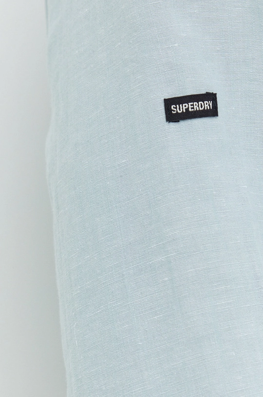 Сорочка з льону Superdry зелений