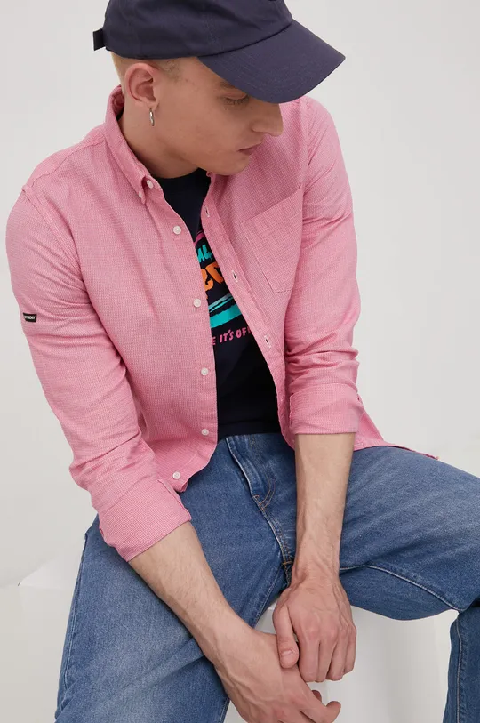 розовый Хлопковая рубашка Superdry