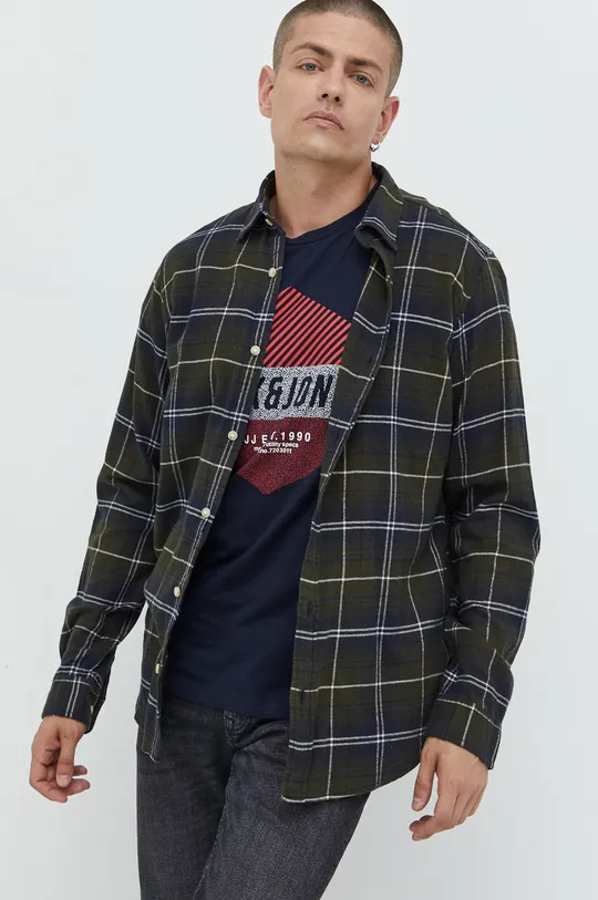 Pamučna košulja Produkt by Jack & Jones Muški