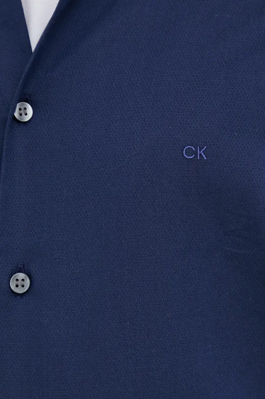 Pamučna košulja Calvin Klein mornarsko plava