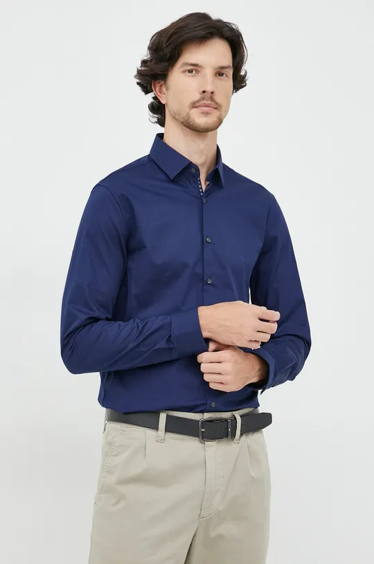 mornarsko plava Pamučna košulja Calvin Klein Muški