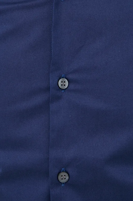Βαμβακερό πουκάμισο Calvin Klein σκούρο μπλε