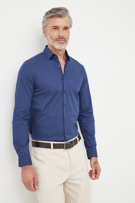 námořnická modř Bavlněné tričko Calvin Klein Pánský