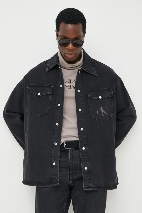 Traper košulja Calvin Klein Jeans  100% Pamuk