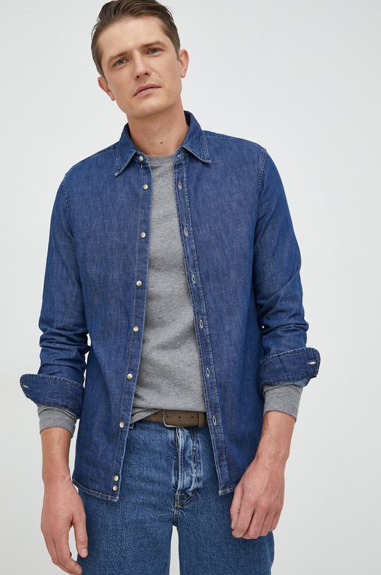 albastru United Colors of Benetton camasa jeans De bărbați
