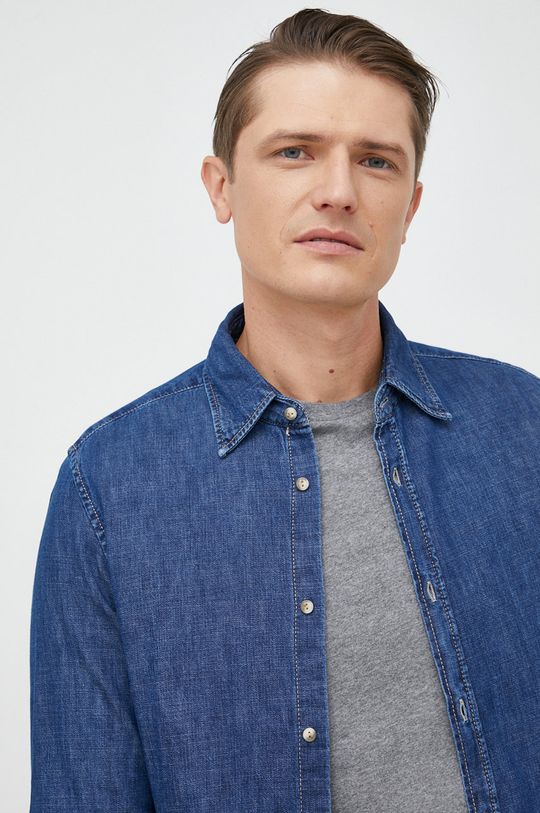 niebieski United Colors of Benetton koszula jeansowa