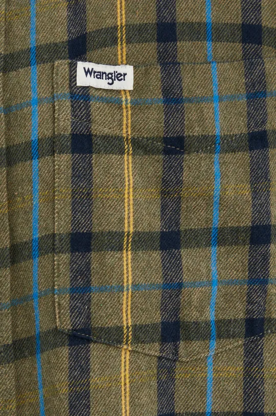 Βαμβακερό πουκάμισο Wrangler πράσινο