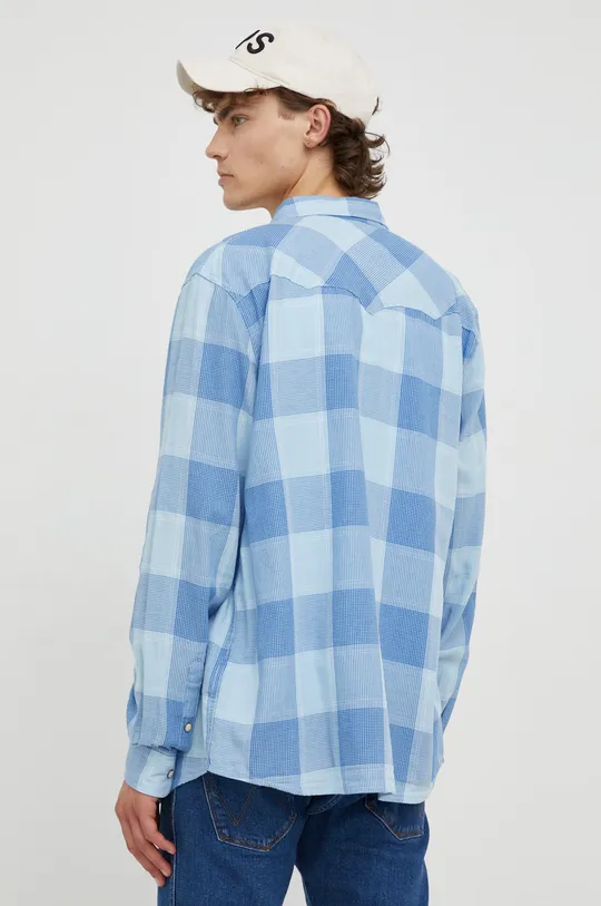 μπλε Βαμβακερό πουκάμισο Wrangler