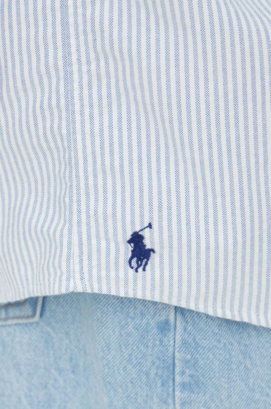 Βαμβακερό πουκάμισο Polo Ralph Lauren λευκό