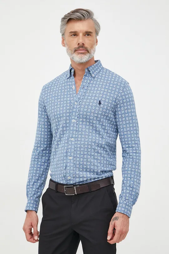 niebieski Polo Ralph Lauren koszula bawełniana Męski