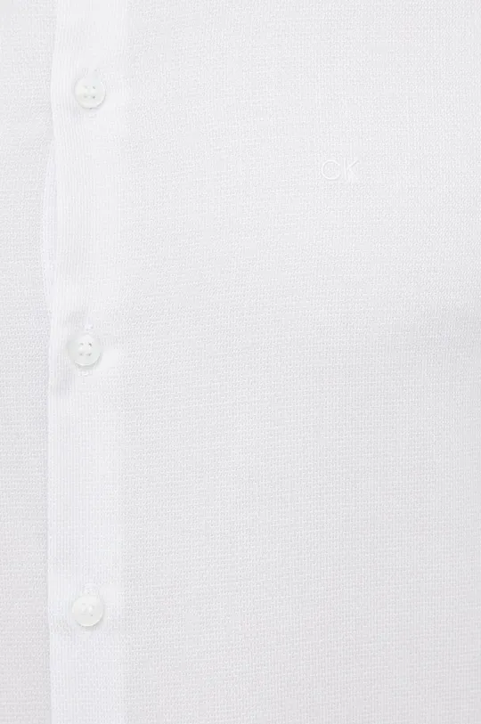 Βαμβακερό πουκάμισο Calvin Klein λευκό