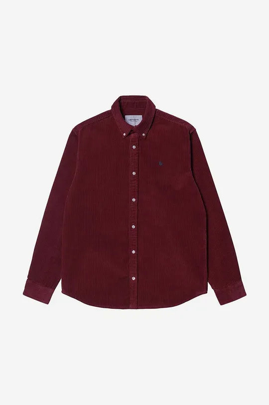 red Carhartt WIP cotton shirt Madison Cord Shirt