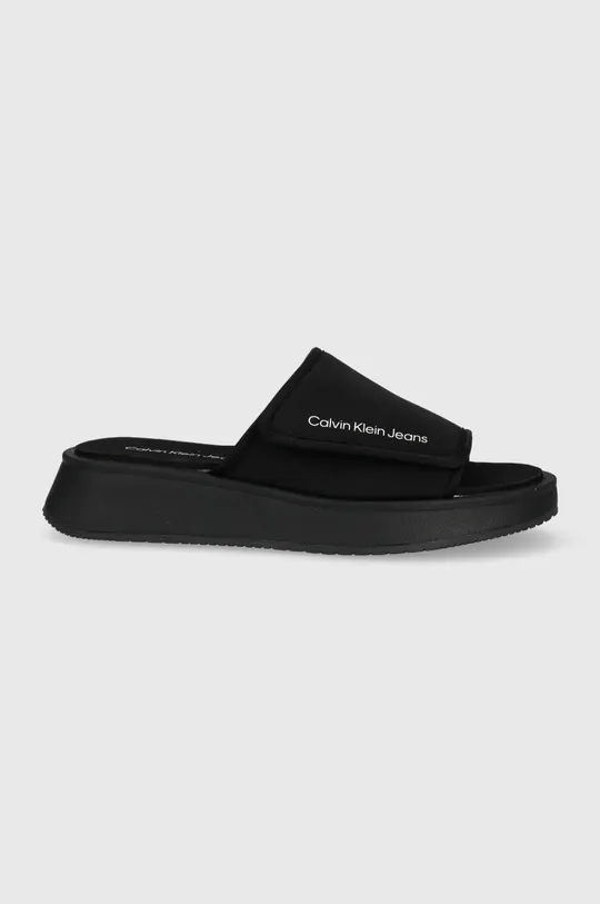 fekete Calvin Klein Jeans papucs One-strap Sandal Női