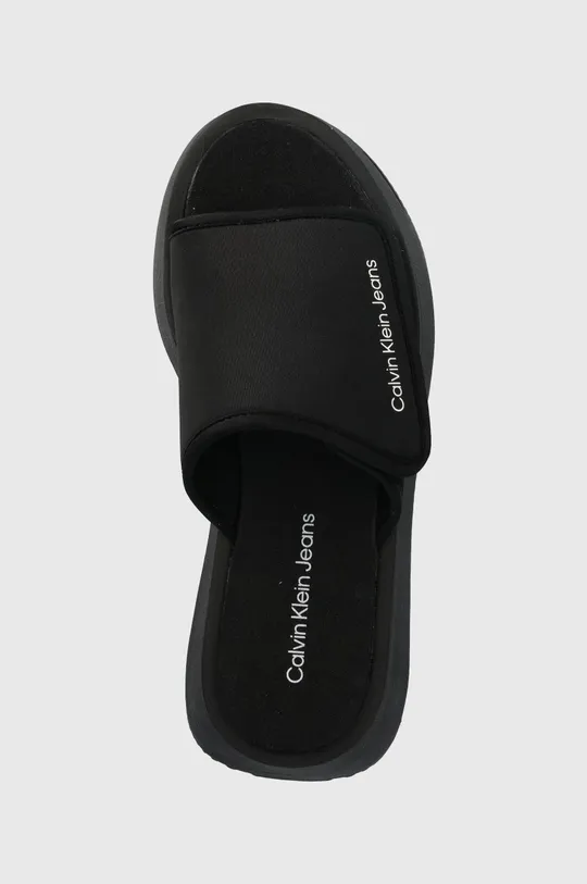 črna Natikači Calvin Klein Jeans One-strap Sandal
