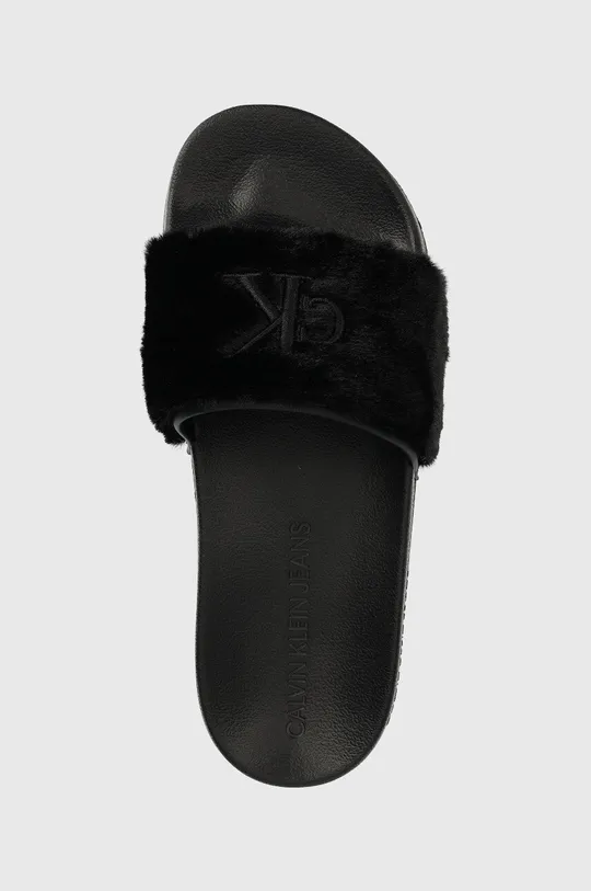 čierna Šľapky Calvin Klein Jeans Slide Fur