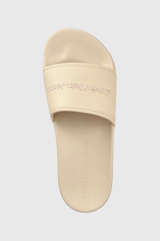 бежевый Шлепанцы Calvin Klein Jeans Slide Bold Institutional