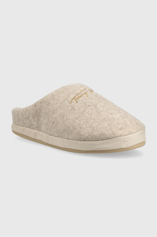 Tommy Hilfiger kapcie Home Slipper Felt beżowy