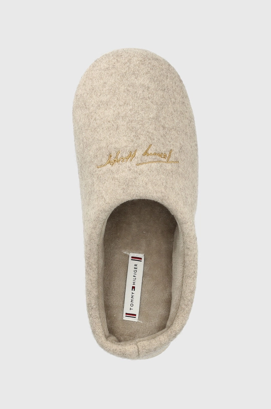 beżowy Tommy Hilfiger kapcie Home Slipper Felt