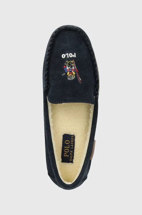 mornarsko plava Kožne kućne papuče Polo Ralph Lauren