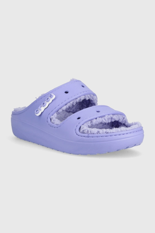 Šľapky Crocs Classic Cozzzy Sandal fialová