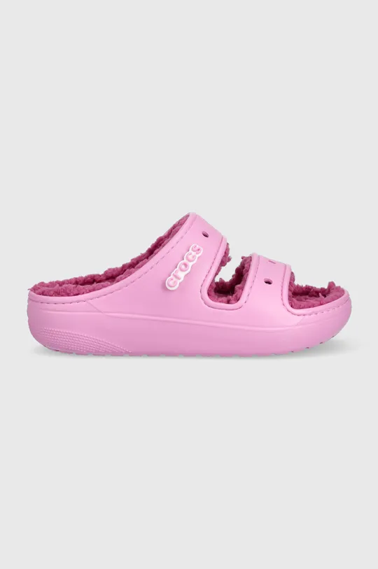 ροζ Παντόφλες Crocs Classic Cozzzy Sandal Γυναικεία