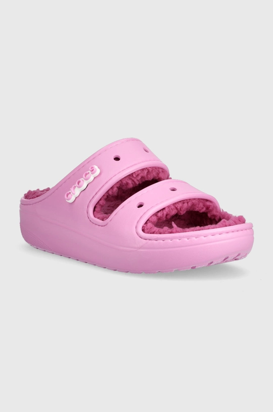 Crocs kapcie Classic Cozzzy Sandal różowy