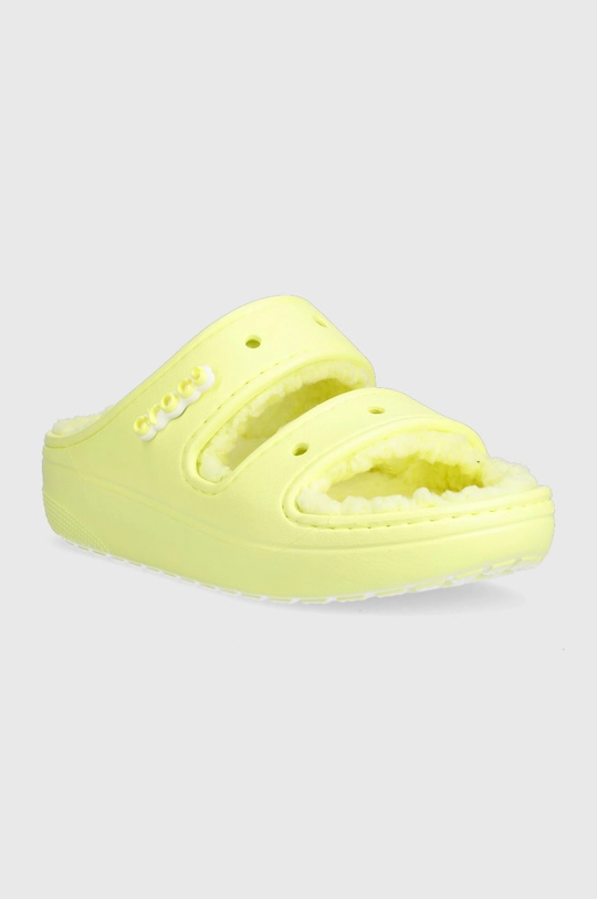 Crocs klapki Classic Cozzzy Sandal żółty