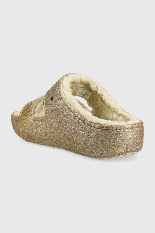 Crocs klapki Classic Cozzzy Glitter Sandal  Cholewka: Materiał syntetyczny Wnętrze: Materiał tekstylny Podeszwa: Materiał syntetyczny