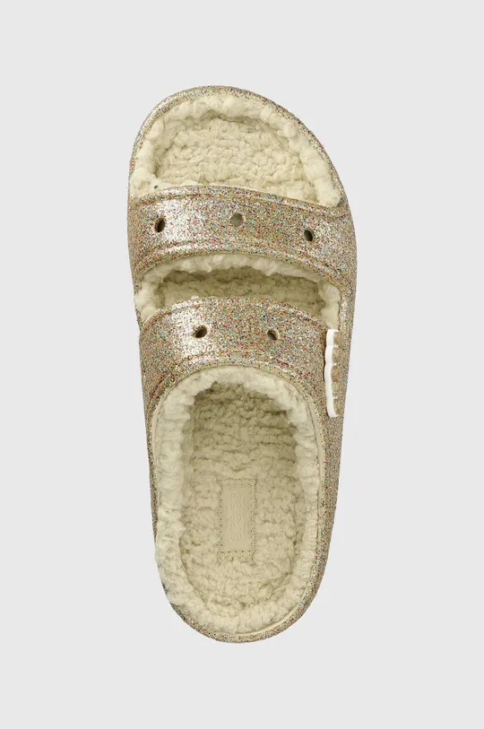 zlatá Šľapky Crocs Classic Cozzzy Glitter Sandal