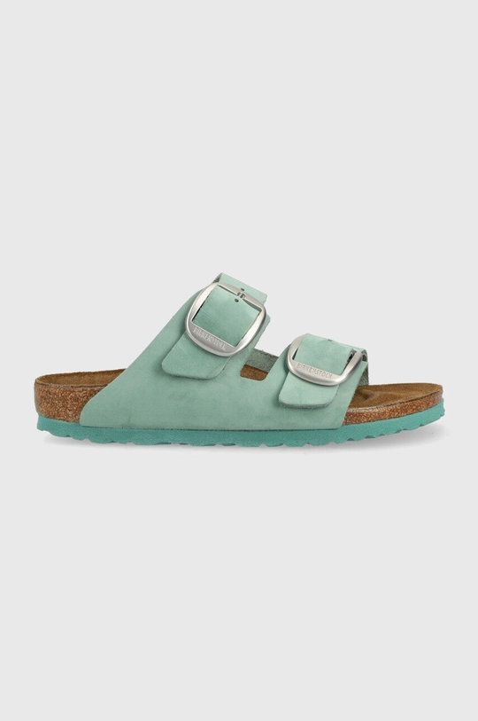 türkiz Birkenstock papucs velúrból Női