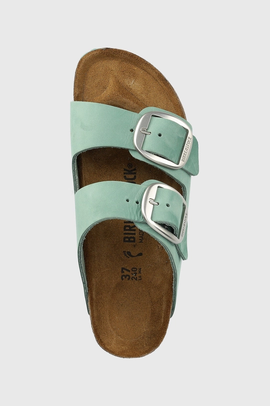 turkusowy Birkenstock klapki zamszowe ARIZONA BIG BUCKLE