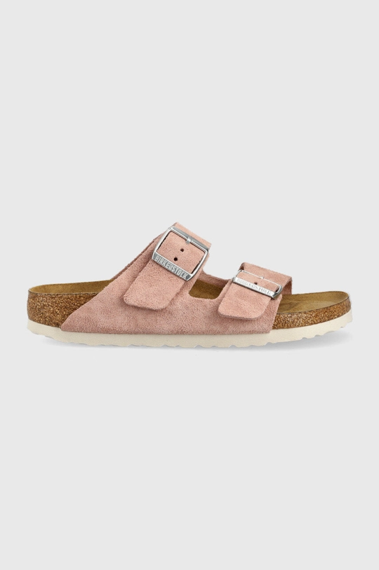 ružová Semišové šľapky Birkenstock Dámsky