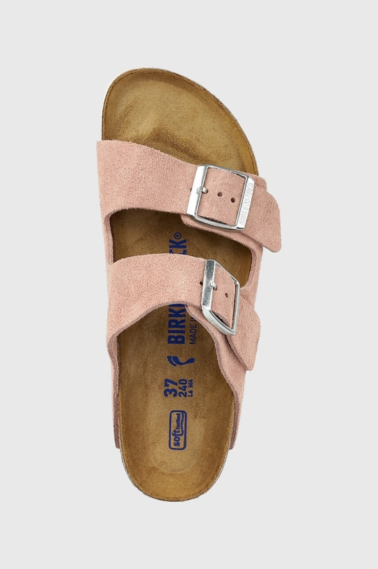 ružová Semišové šľapky Birkenstock