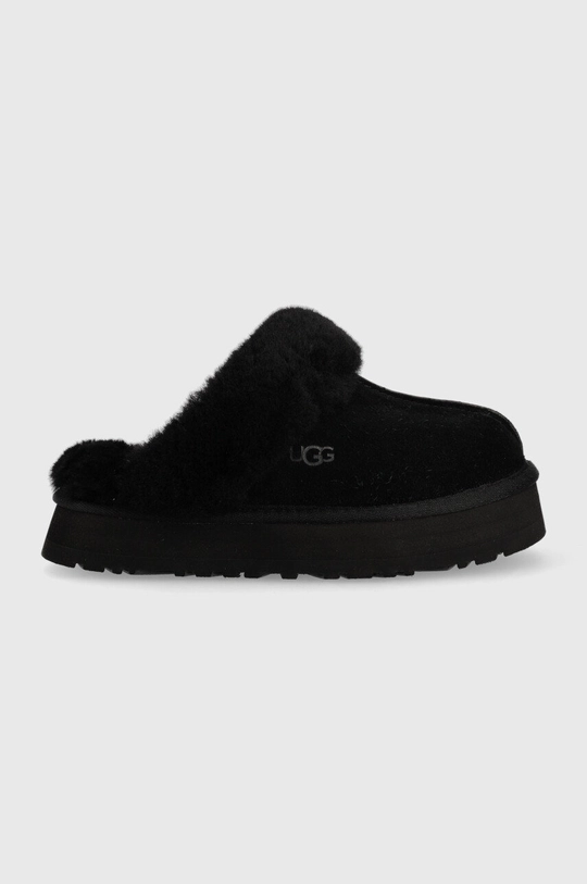 black UGG leather slippers W Disquette Women’s