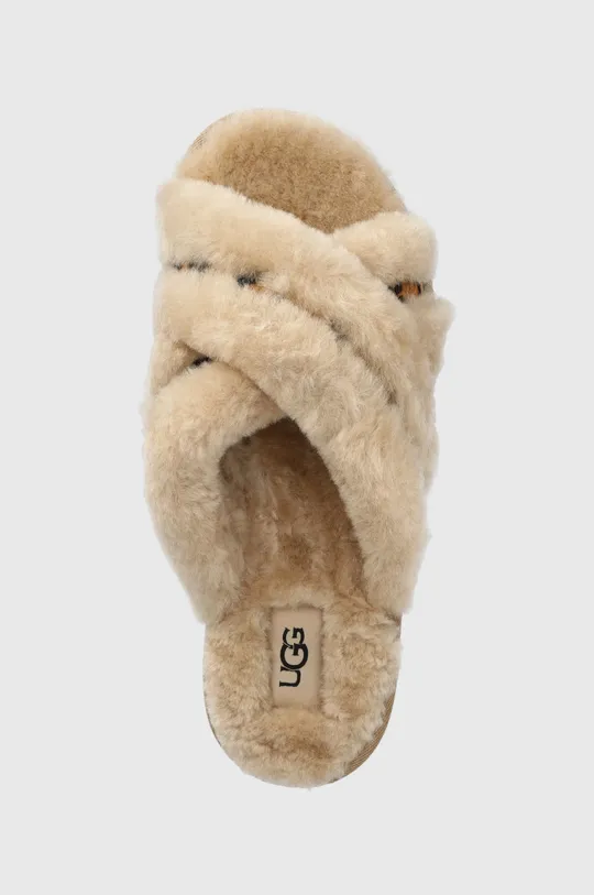 beige UGG wool slippers W Scuffita Spotty
